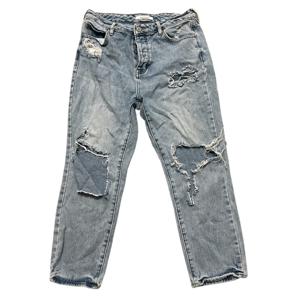 Pacsun Distressed Light Wash Mom Jeans